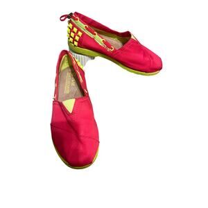 🎉 J&M fluorescent, pink and greenish/yellow flats! Sz 36